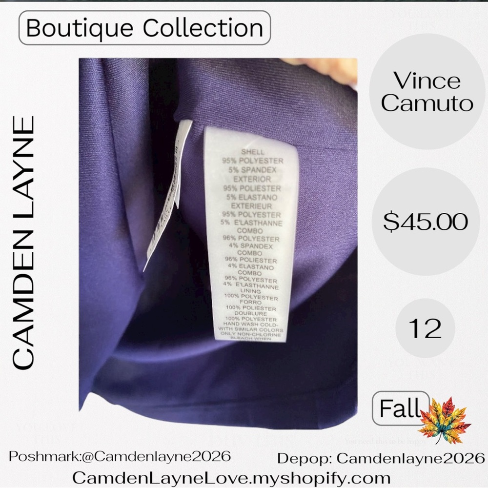 Vince Camuto Navy and White Diamond Print Mini Dress - Picture 8 of 8